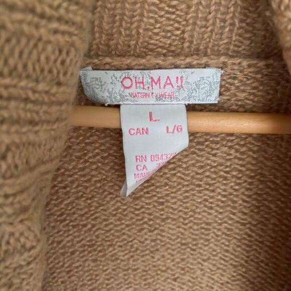 Womens Boho Brown Maternity Comfy Long Sweater Size Large - Picture 4 of 7